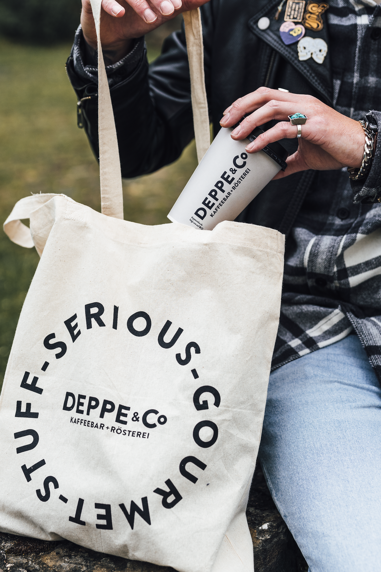 Baumwolltasche „Serious Gourmet Stuff“